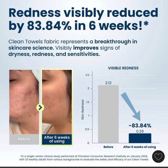 Clean Skin Club Travel Disposable Face Towel For Improved Skin - XL - 10 Count - Picture 3 of 4